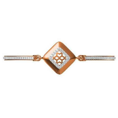 18kt cz rose gold ladies kada