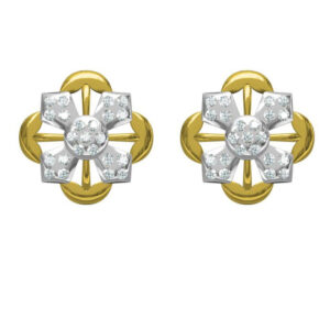 916 cz diamond gold earrings