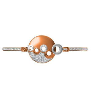 18kt cz rose gold diamond ladies kada