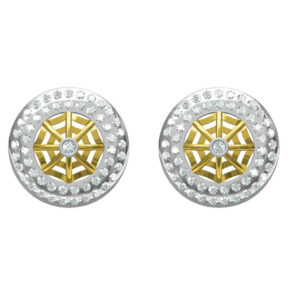 916 cz diamond gold earrings