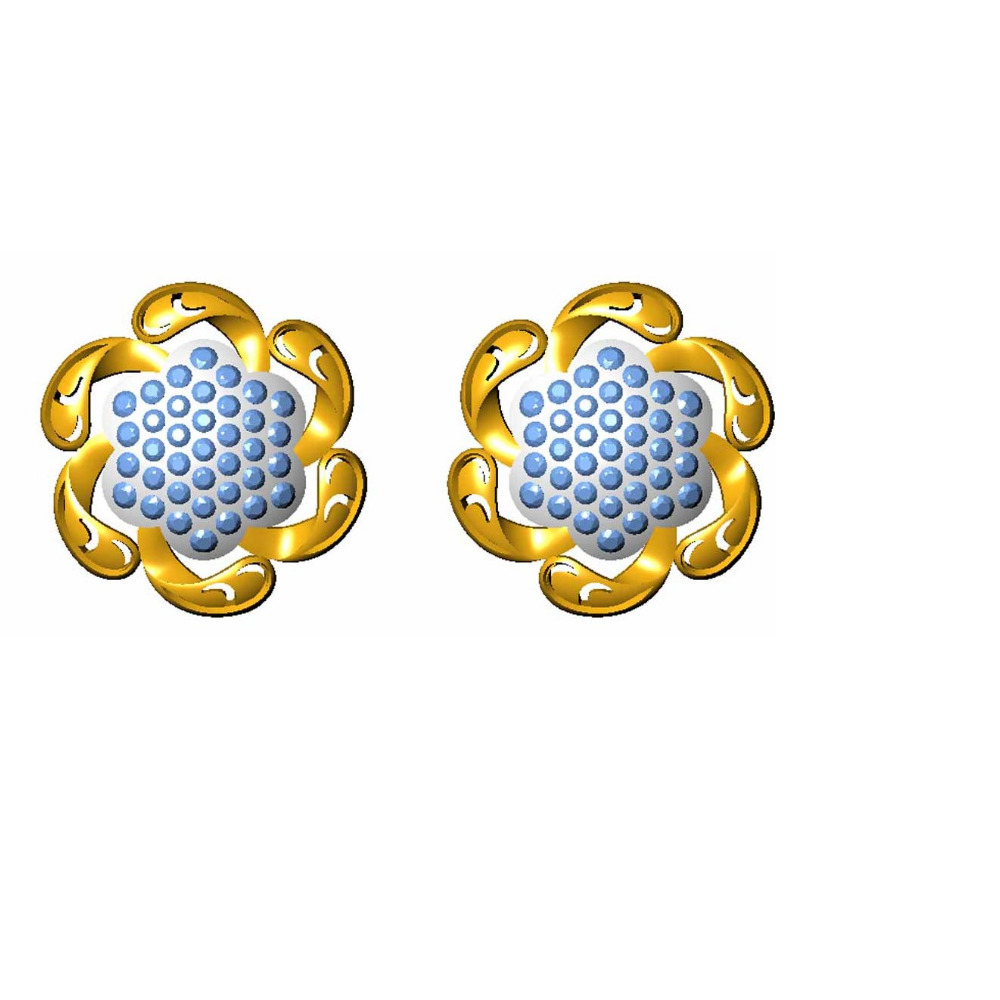 916 cz diamond gold earrings