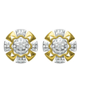 916 cz diamond gold earrings