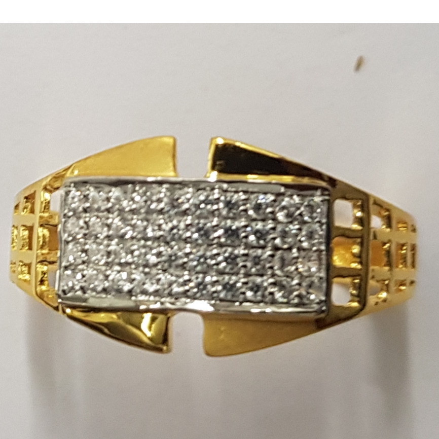 916 CZ ROSE GOLD GENTS RING
