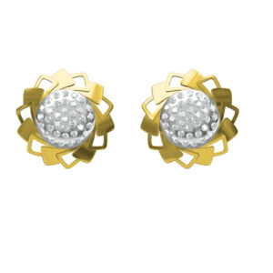 916 cz diamond gold earrings