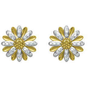 916 cz diamond gold earrings