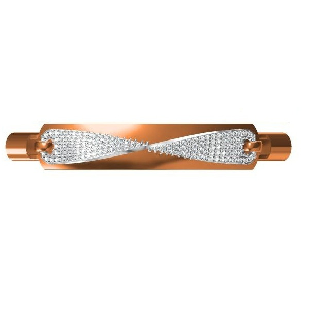 916 cz rose gold diamond gents bracelet