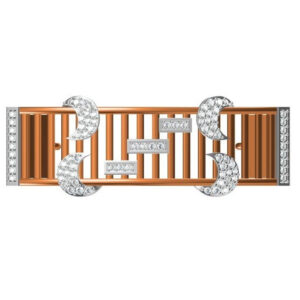 916 cz rose gold diamond gents bracelet