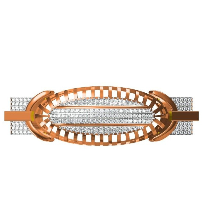 916 cz rose gold diamond gents bracelet