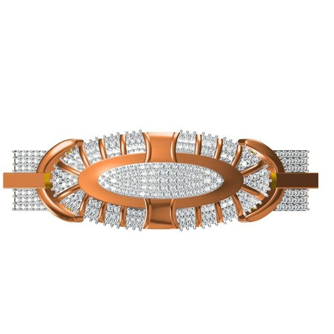 916 cz rose gold gents bracelet