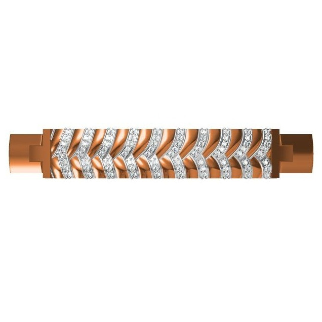 916 cz rose gold gents bracelet