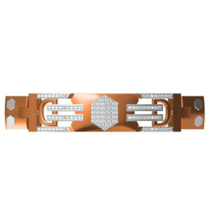 916 cz rose gold gents bracelet
