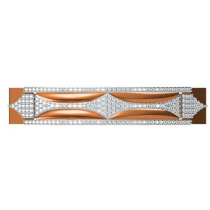 916 cz rose gold gents bracelet