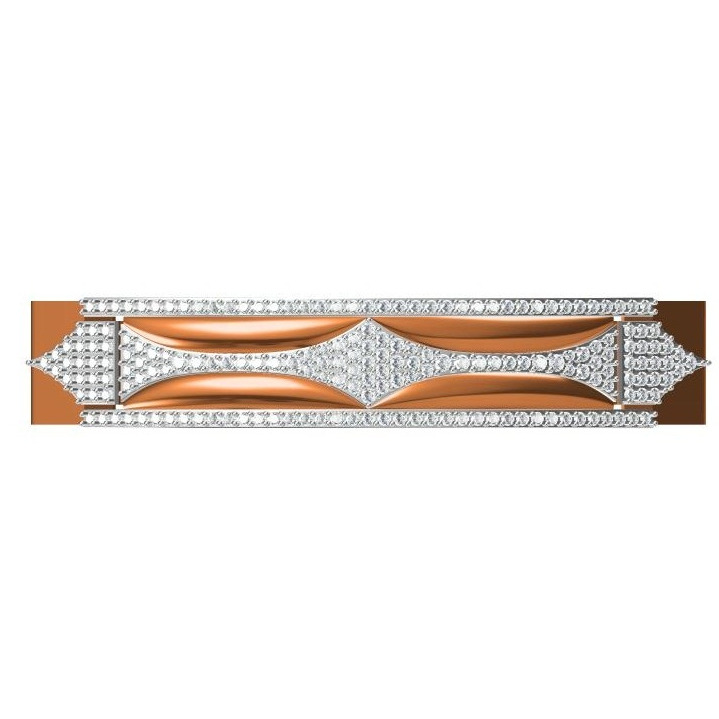 916 cz rose gold gents bracelet