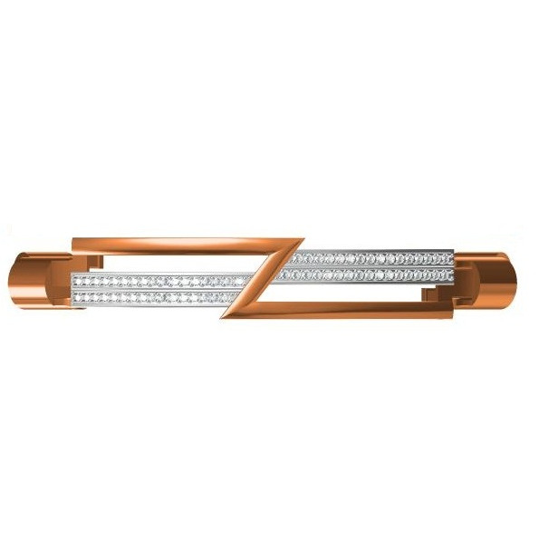 916 cz rose gold gents bracelet