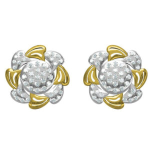 916 cz diamond gold earrings