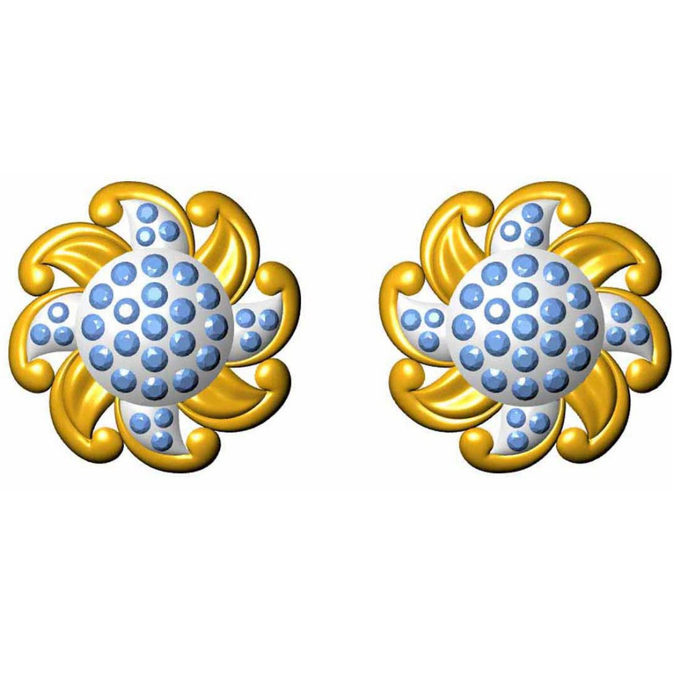 916 cz diamond gold earrings