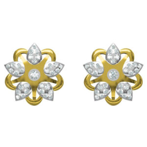 916 cz diamond gold earrings