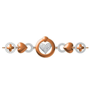 916 cz rose gold diamond bracelet