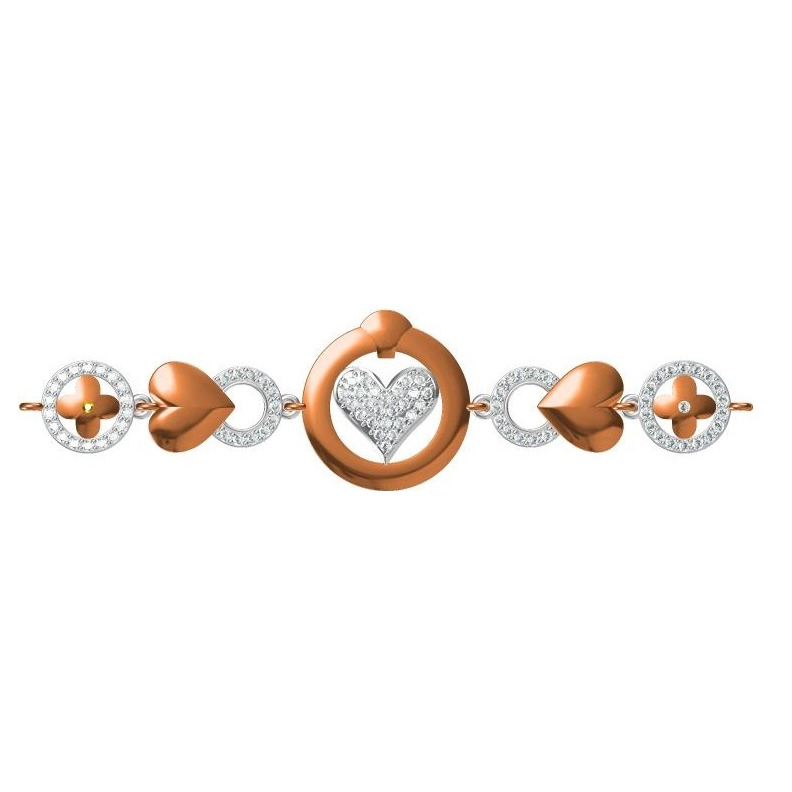 916 cz rose gold diamond bracelet
