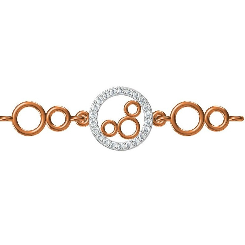 916 cz rose gold bracelet
