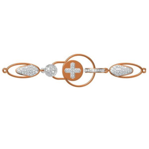 916 cz rose gold diamond bracelet