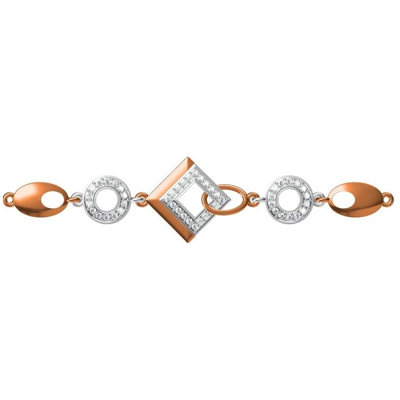 916 cz rose gold bracelet