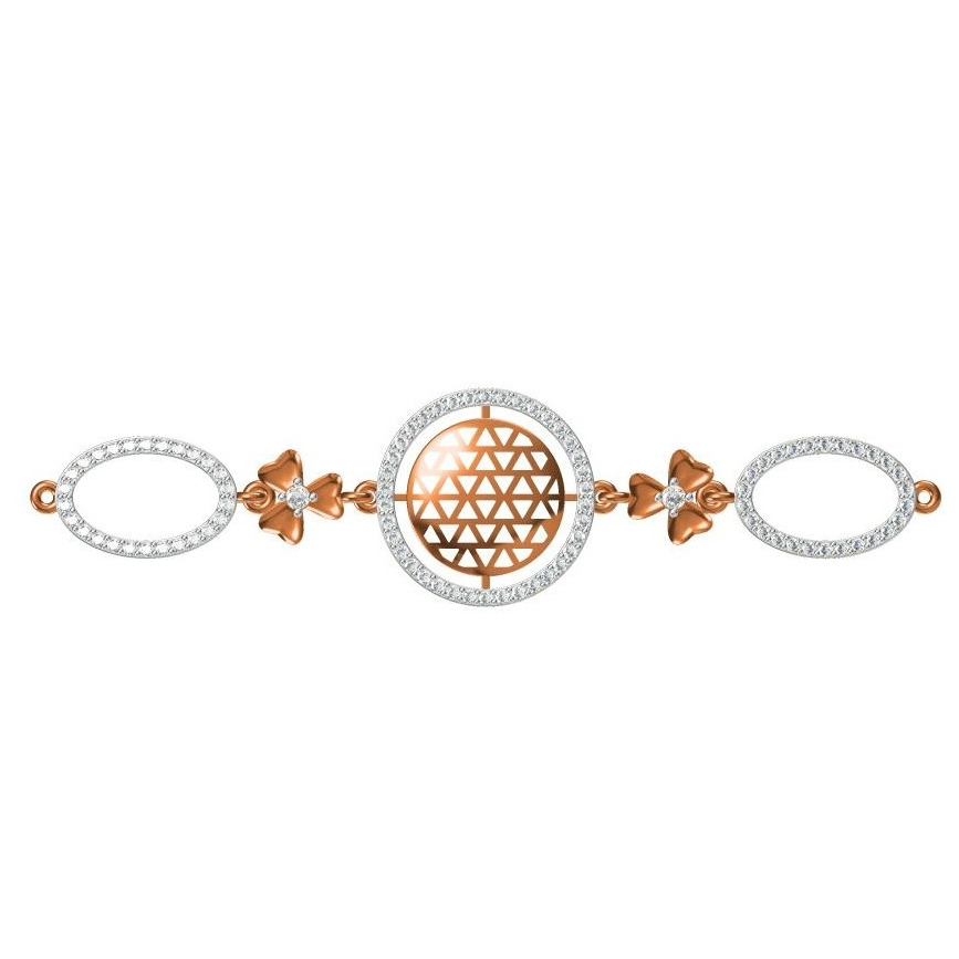 916 cz rose gold bracelet