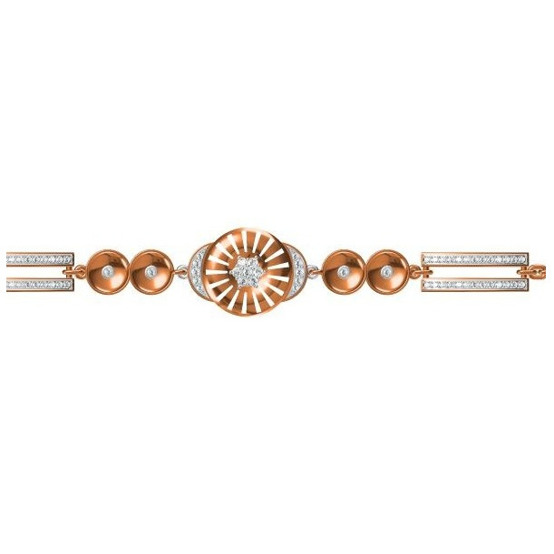 916 cz rose gold diamond bracelet