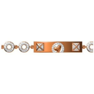 916 cz rose gold bracelet
