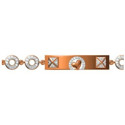 916 cz rose gold bracelet