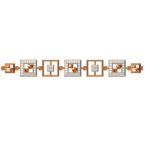 916 cz rose gold diamond bracelet