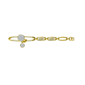 916 cz diamond gold bracelet