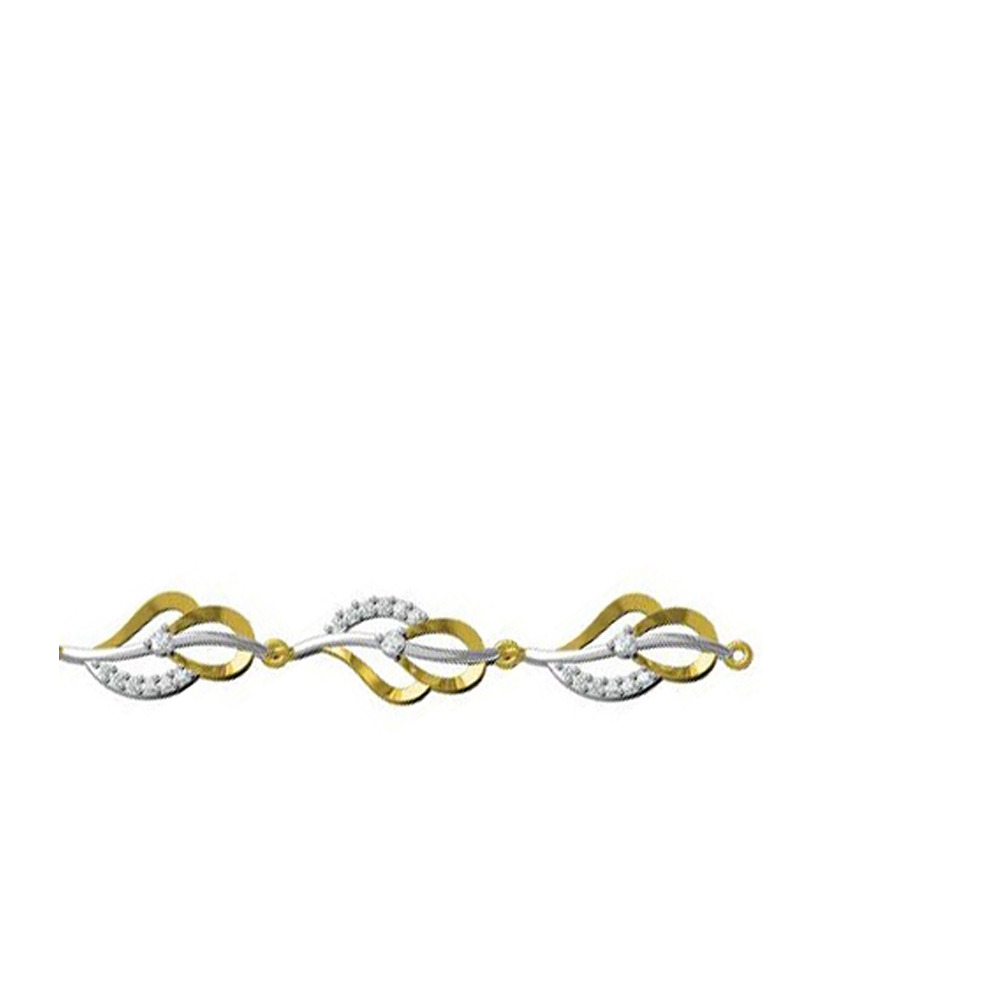 916 cz diamond gold bracelet