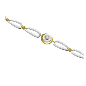 916 cz diamond gold bracelet