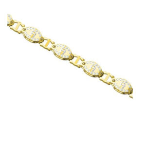 916 cz diamond gold bracelet