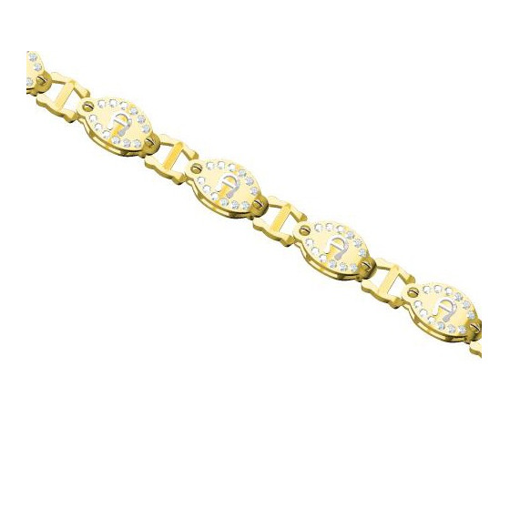 916 cz diamond gold bracelet