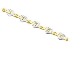 916 cz diamond gold bracelet