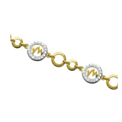 916 cz diamond gold bracelet
