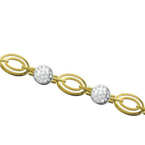 916 cz diamond gold bracelet