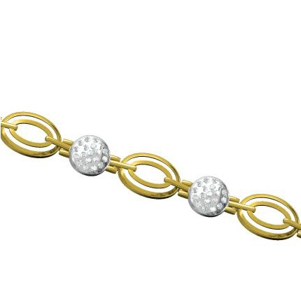 916 cz diamond gold bracelet