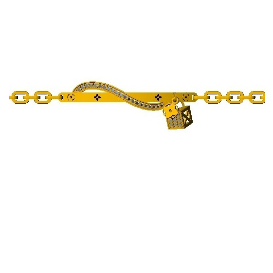 916 cz diamond gold bracelet