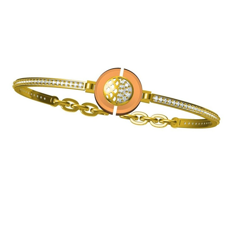 916 cz diamond gold bracelet