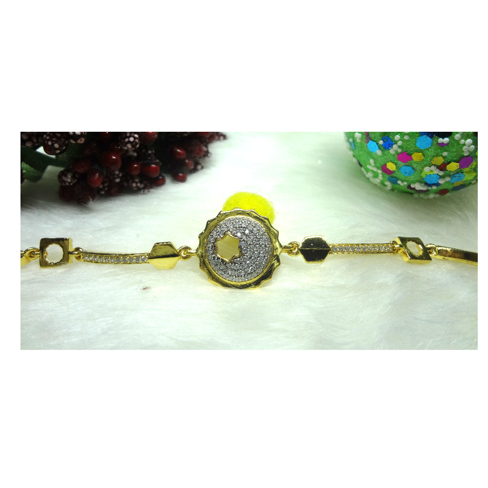 916 gold cz diamond stylish ladies bracelet