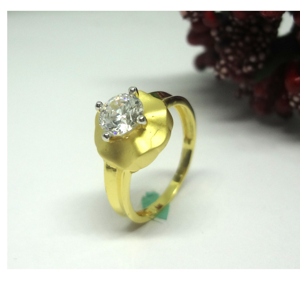 916 cz gold diamond ring