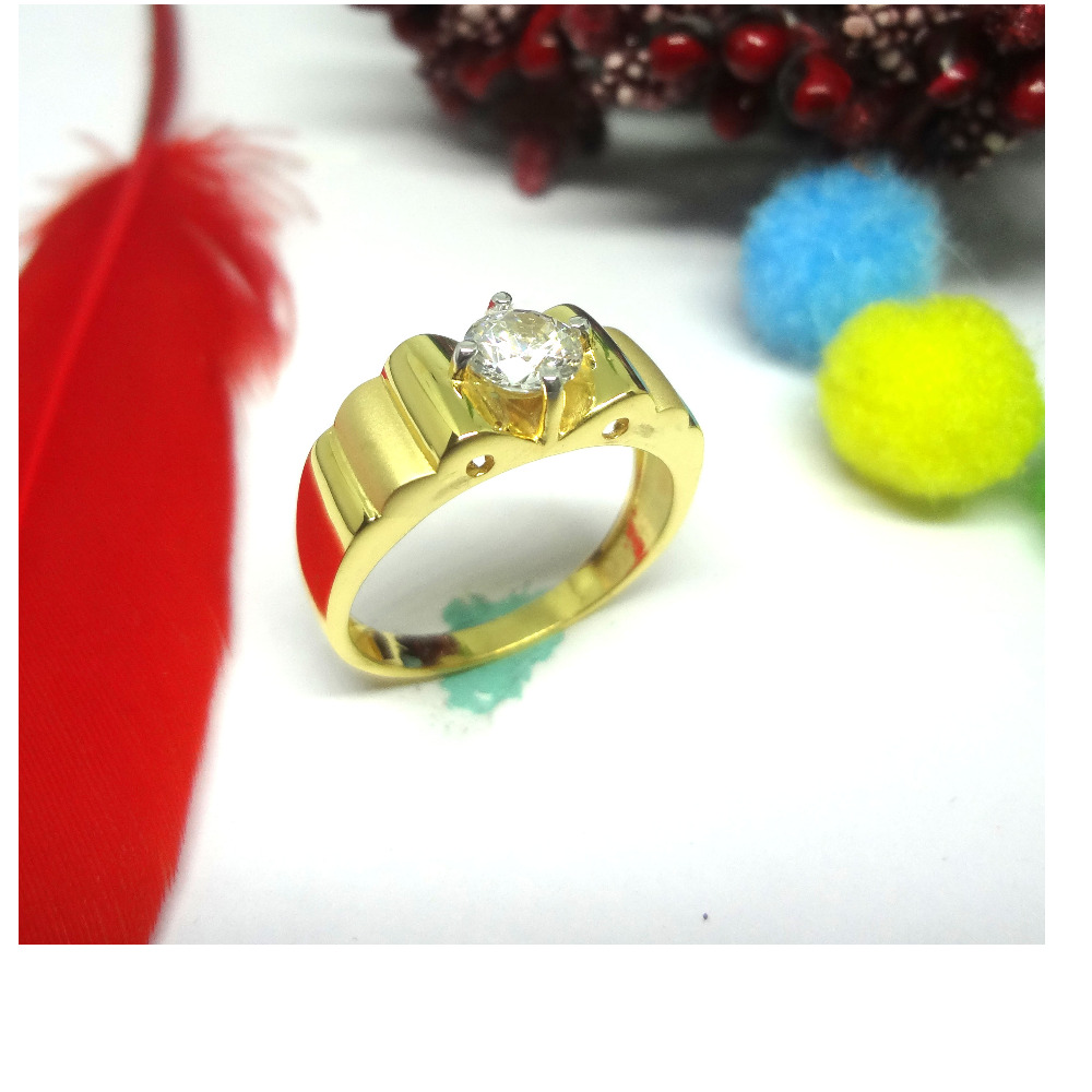 916 cz gold diamond ring