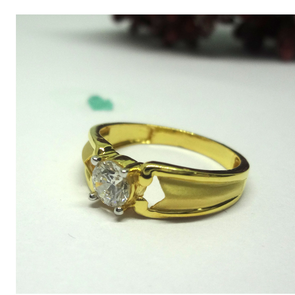 916 cz gold diamond ring