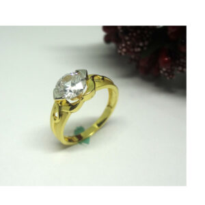 916 cz gold diamond ring