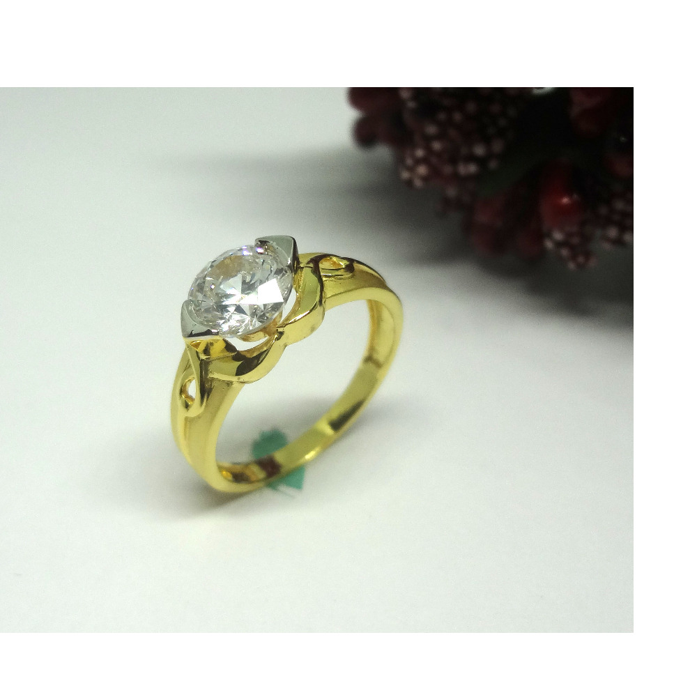 916 cz gold diamond ring