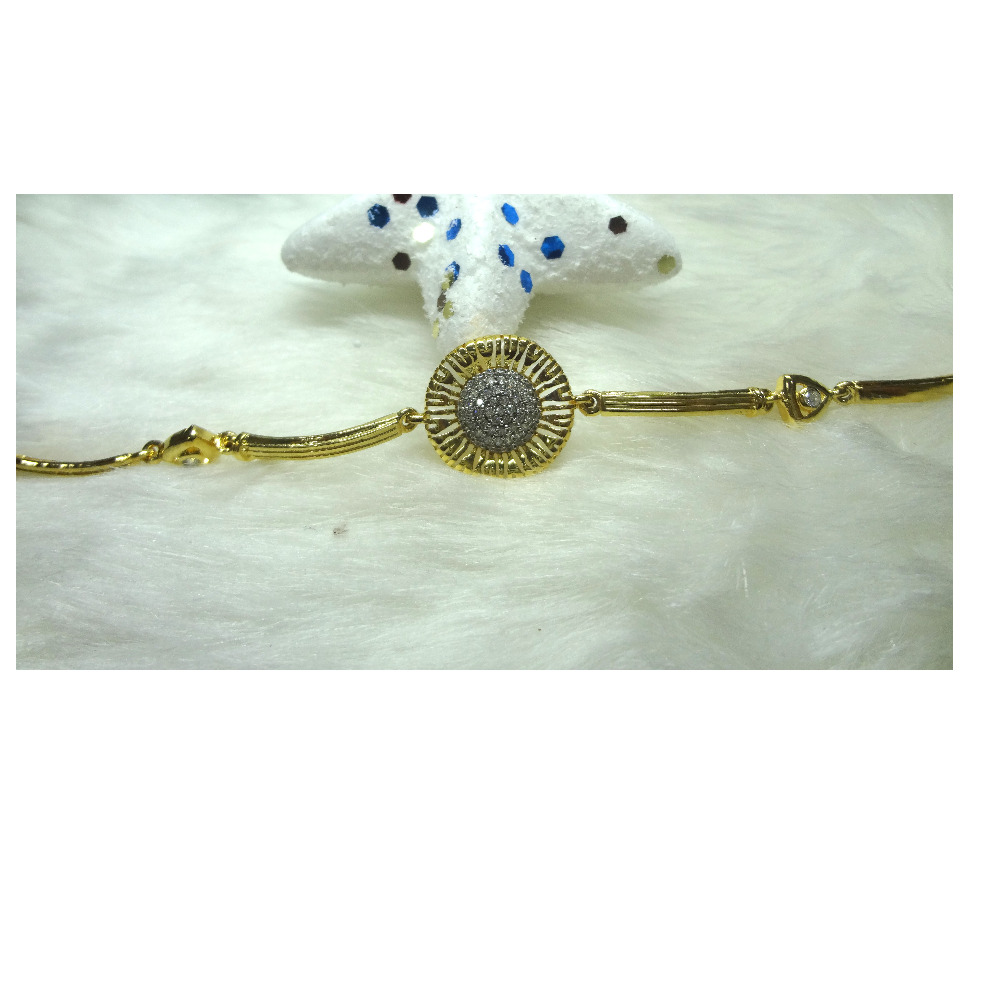 916 GOLD CZ DIAMOND FANCY LADIES BRACELET