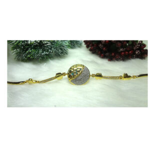 916 GOLD CZ DIAMOND FANCY ROUND SHAPE LADIES BRACELET